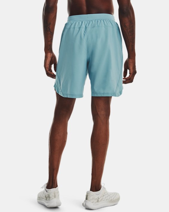 Men's UA Launch Run 7" Shorts in Blue image number 1